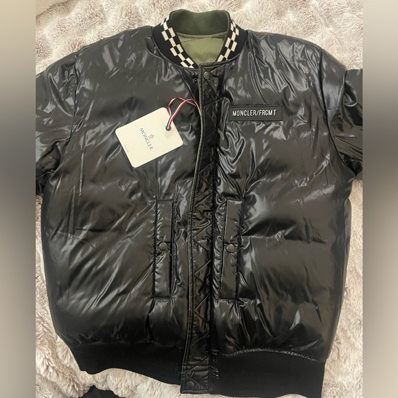 7 Moncler Fragment Reversible Printed Shell Down Bomber Jacket Sz 2/M - Picture 14 of 15